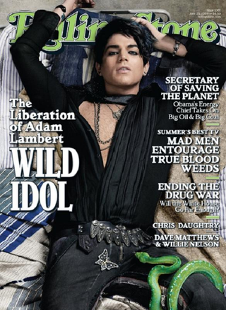 Illustration for article titled Adam Lambert Is Caught Between A Snake And A Butterfly